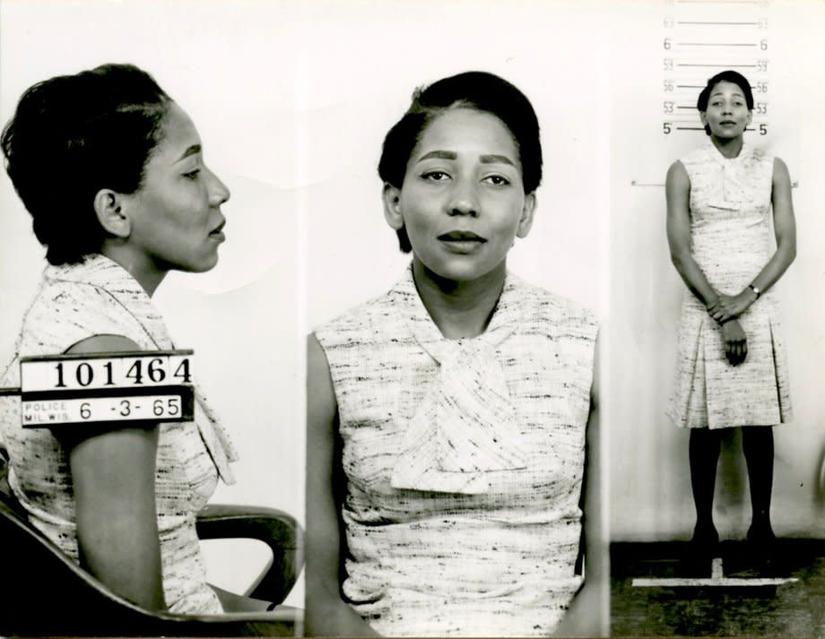 Fotos de Doris Payne en su juventud, durante uno de sus arrestos, en 1963. Payne es una notoria y reincidente ladrona de joyas. (NPR/Tumblr/Yahoo)