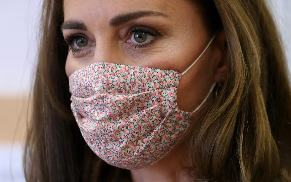 The Duchess was pictured in a face mask for the first time - Chris Jackson/Getty