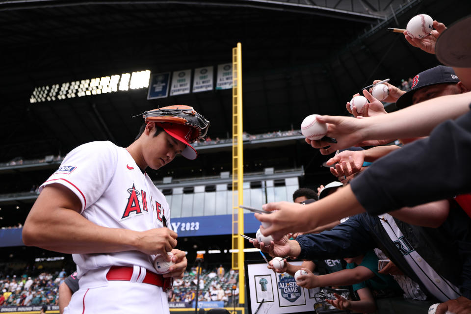 Shohei Ohtani of the Los Angeles Angels will try to help get the American League another All-Star Game win. (Photo by Steph Chambers/Getty Images)