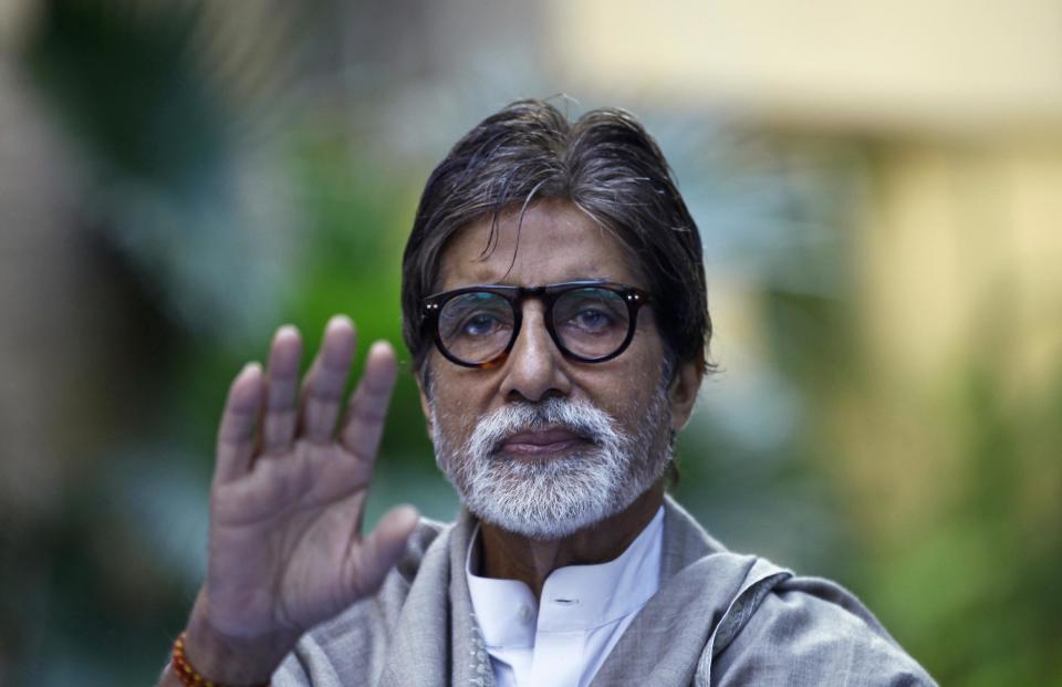 FILE - In this Feb. 9, 2013 file photo, Bollywood star Amitabh Bachchan speaks to the media during a charity event in Mumbai, India. Bollywood's biggest star Bachchan has asked his fans to save water during the Hindu festival of colors as several parts of western India are facing a drought. “I have expressed that we play a dry Holi without water,” Bachchan said on his Facebook page on Tuesday, March 26, 2013. The Holi festival is on Wednesday and is celebrated by playing with dry colors as well as colored water. (AP Photo/Rafiq Maqbool, file)