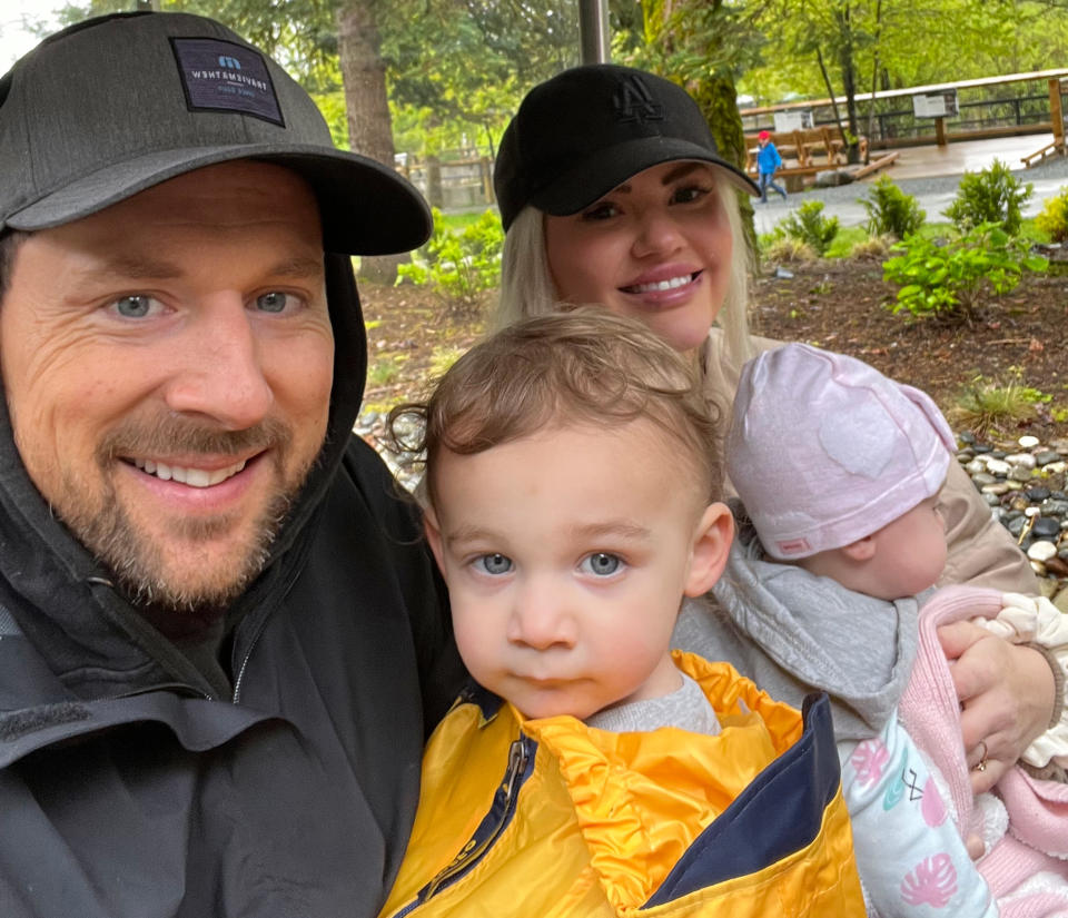 After their doorbell camera captured Cait Oakley rescuing her pet goose from an eagle, her husband shared the video on social media. (Courtesy Caitlin Oakley)