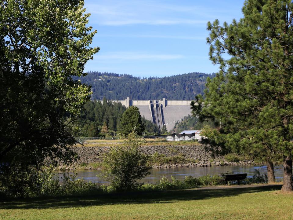 Dworshak Dam near Orofino, Idaho.