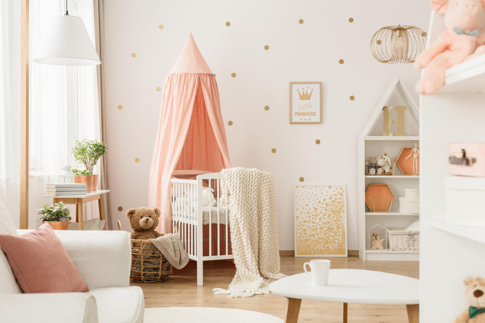 A cot canopy may look pretty but experts are warning it could pose a strangulation risk [Photo: Getty]