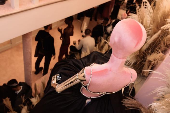 A mannequin on display at Christian Cowan&#x002019;s flagship boutique opening in SoHo, New York City on March 24, 2022. - Credit: Jason Crowley/BFA.com