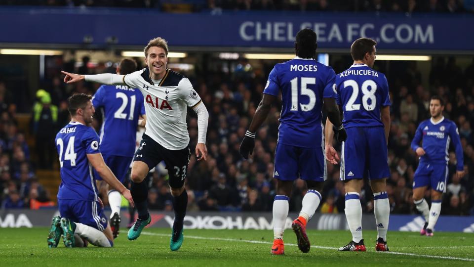 Christian Eriksen scored against Chelsea last season when the champions beat them 2-1