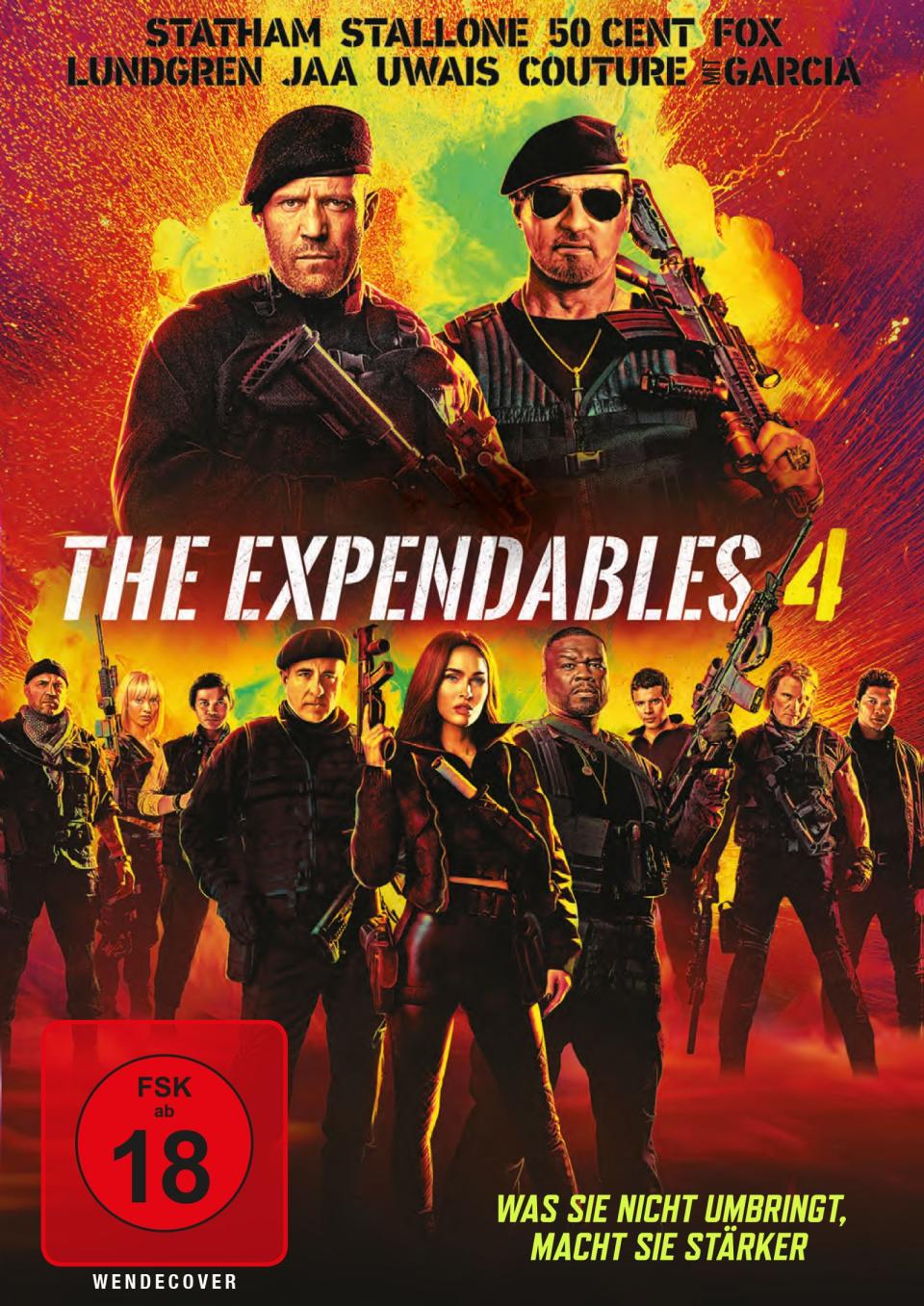 In "The Expendables 4" feiert die schlagfertige Söldnertruppe um Sylvester Stallone ihr Comeback. (Bild: Leonine)