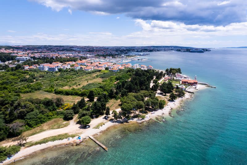 An aerial view of Zadar