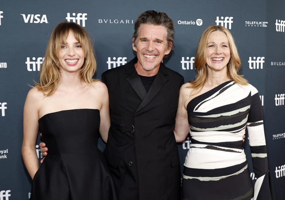 Maya Hawke, Ethan Hawke and Laura Linney