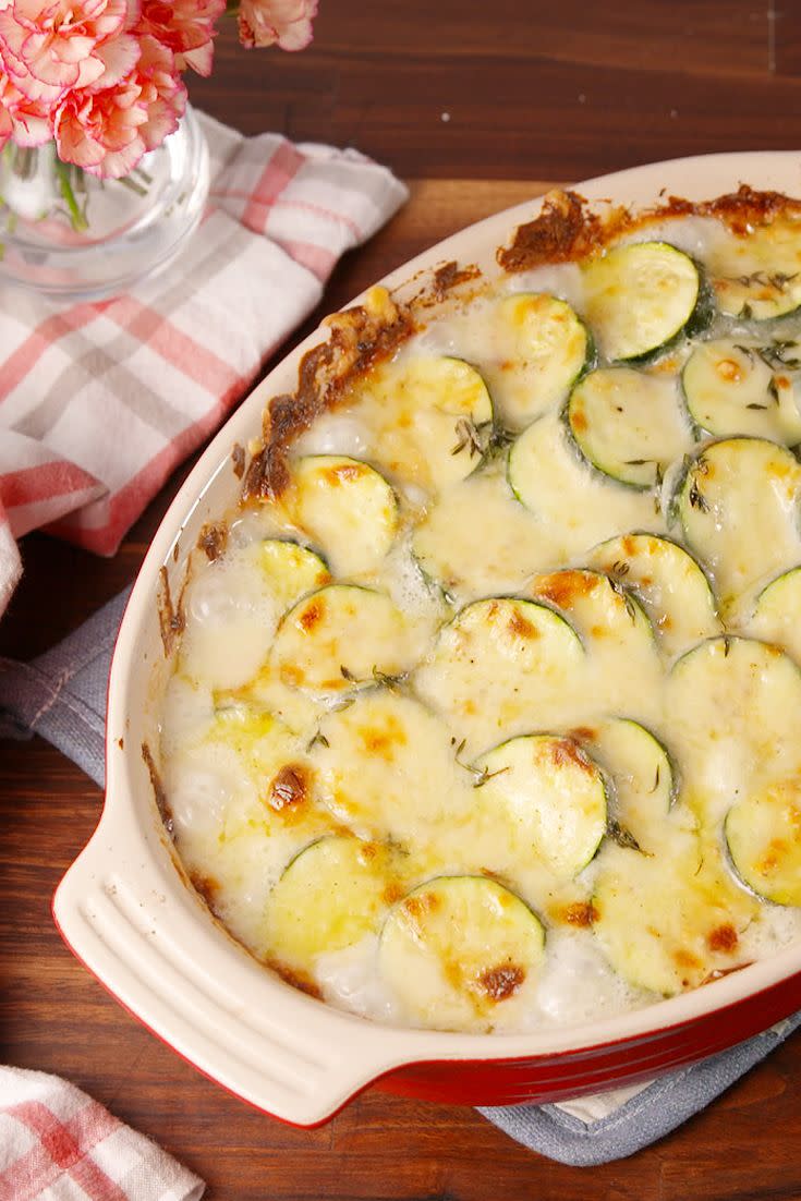 Cheesy Scalloped Zucchini