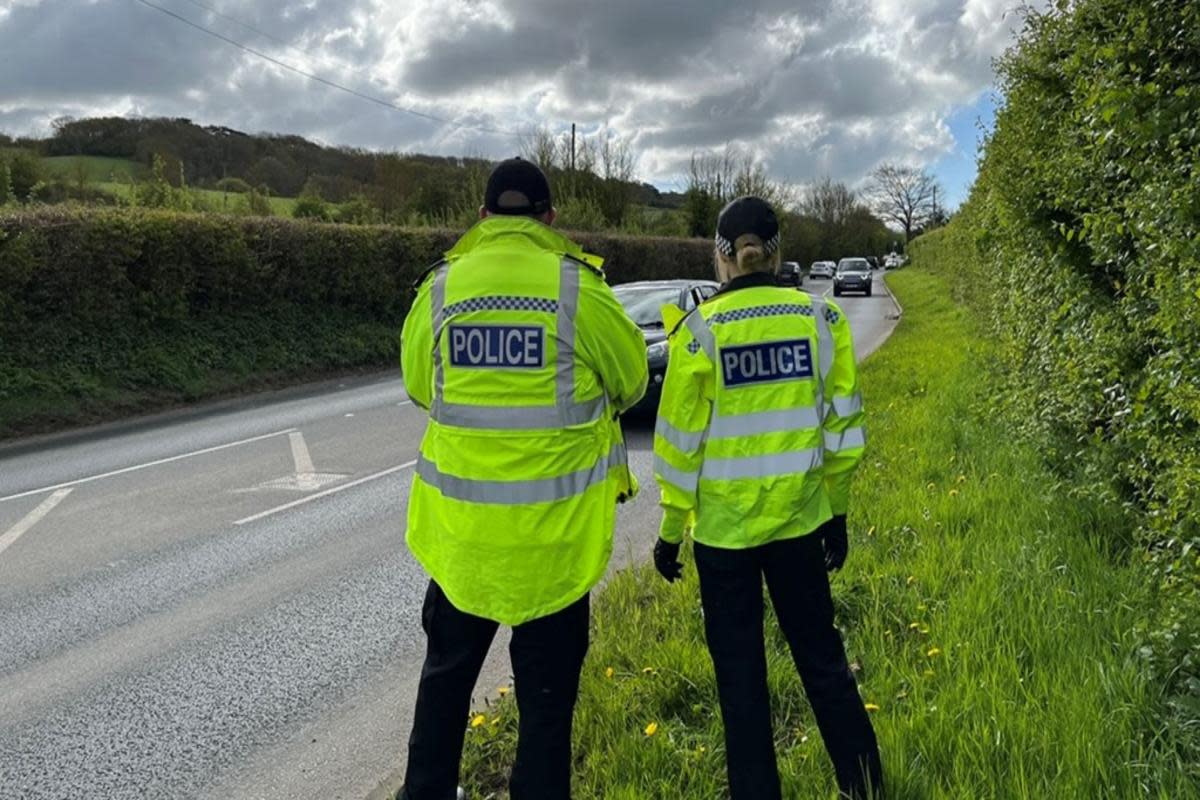 Police were present on Blackwater Road during the operation <i>(Image: Hampshire and IW Constabulary)</i>