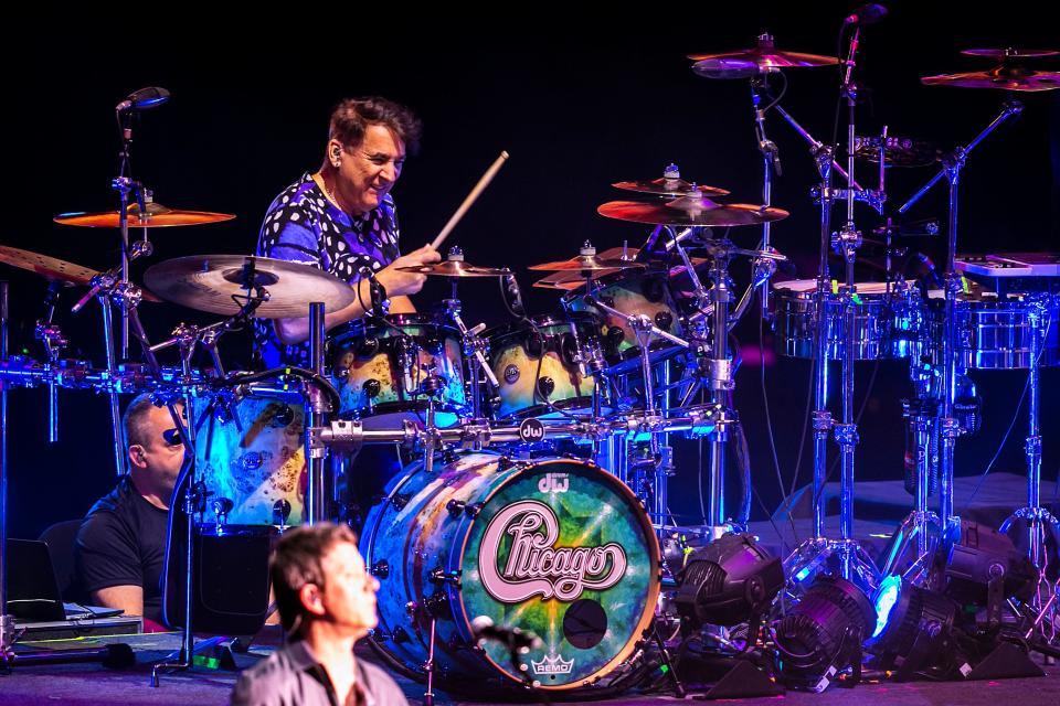 Members of rock band Chicago perform during a concert May 13, 2023, at Xtream Arena in Coralville, Iowa. Chicago plays the Tucker Center in Tallahassee on Oct. 6, 2023.