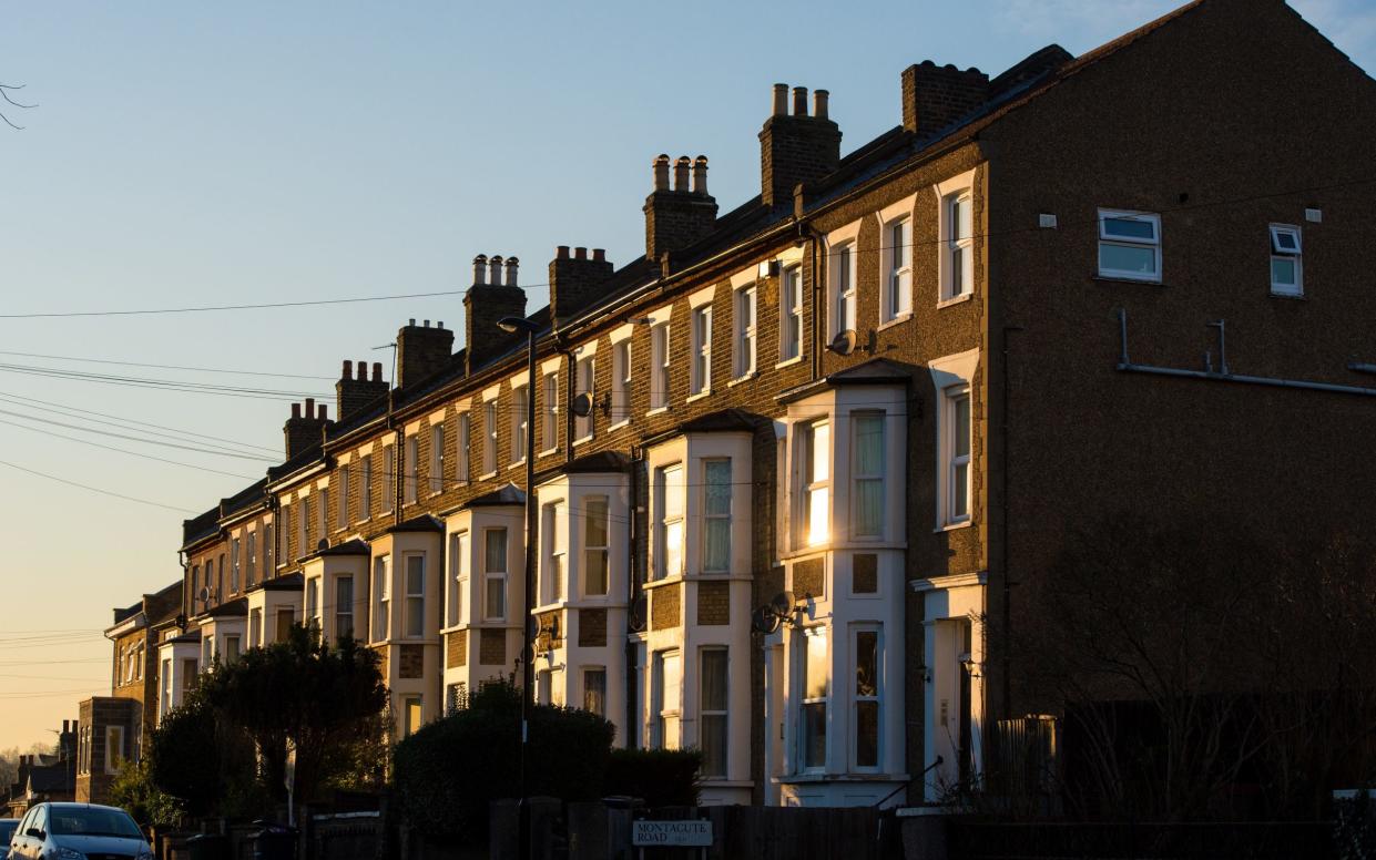 Terraced residential houses in south east London