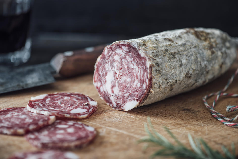 Foods like salami are also needed to ensure your teeth stay in tip-top condition [Photo: Getty]