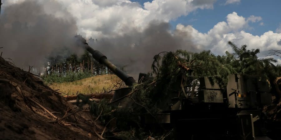 Ukrainian soldiers near the town of Kupyansk