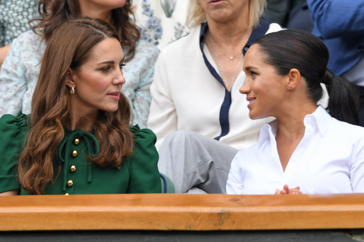 The pair are sitting side by side in the Royal Box. [Photo: Getty]