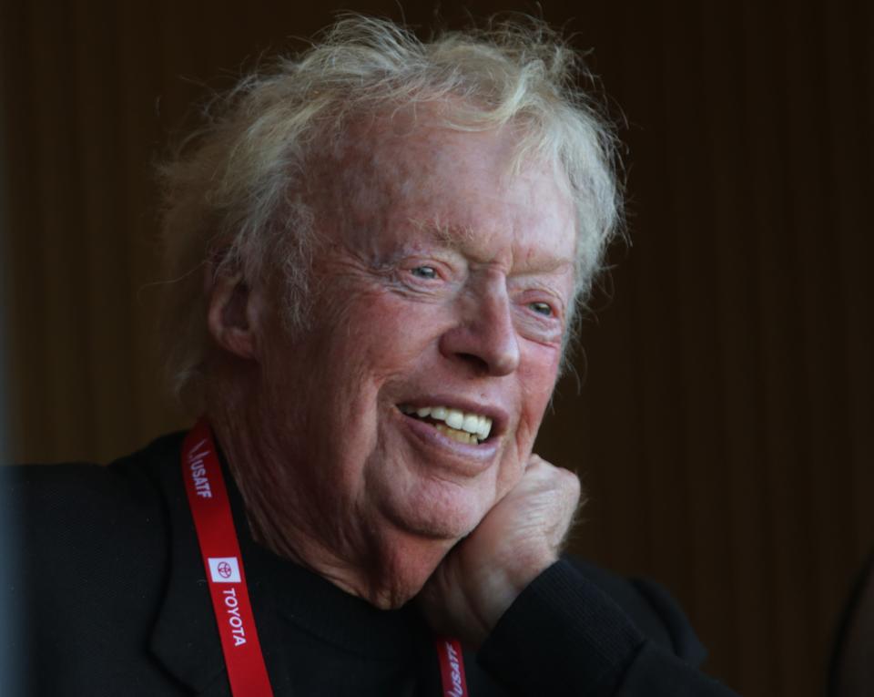 Phil Knight watches the USA Track and Field Championships 2022 at Hayward Field on June 24, 2022.