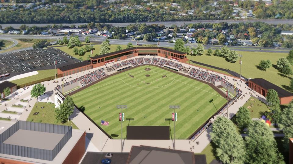 The planned $70 million Middlesex County multi-purpose stadium where Rutgers baseball team will play some of their home games starting in 2026