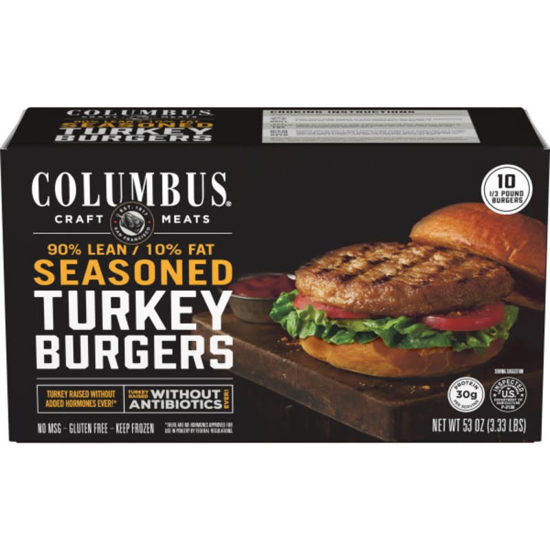 Columbus Seasoned Turkey Burgers<p>Columbus Meats</p>