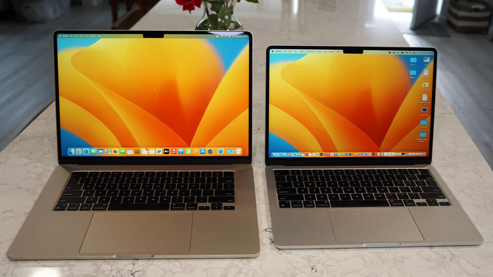 MacBook Air 15-inch (2023) next to macBook Air 13 inch