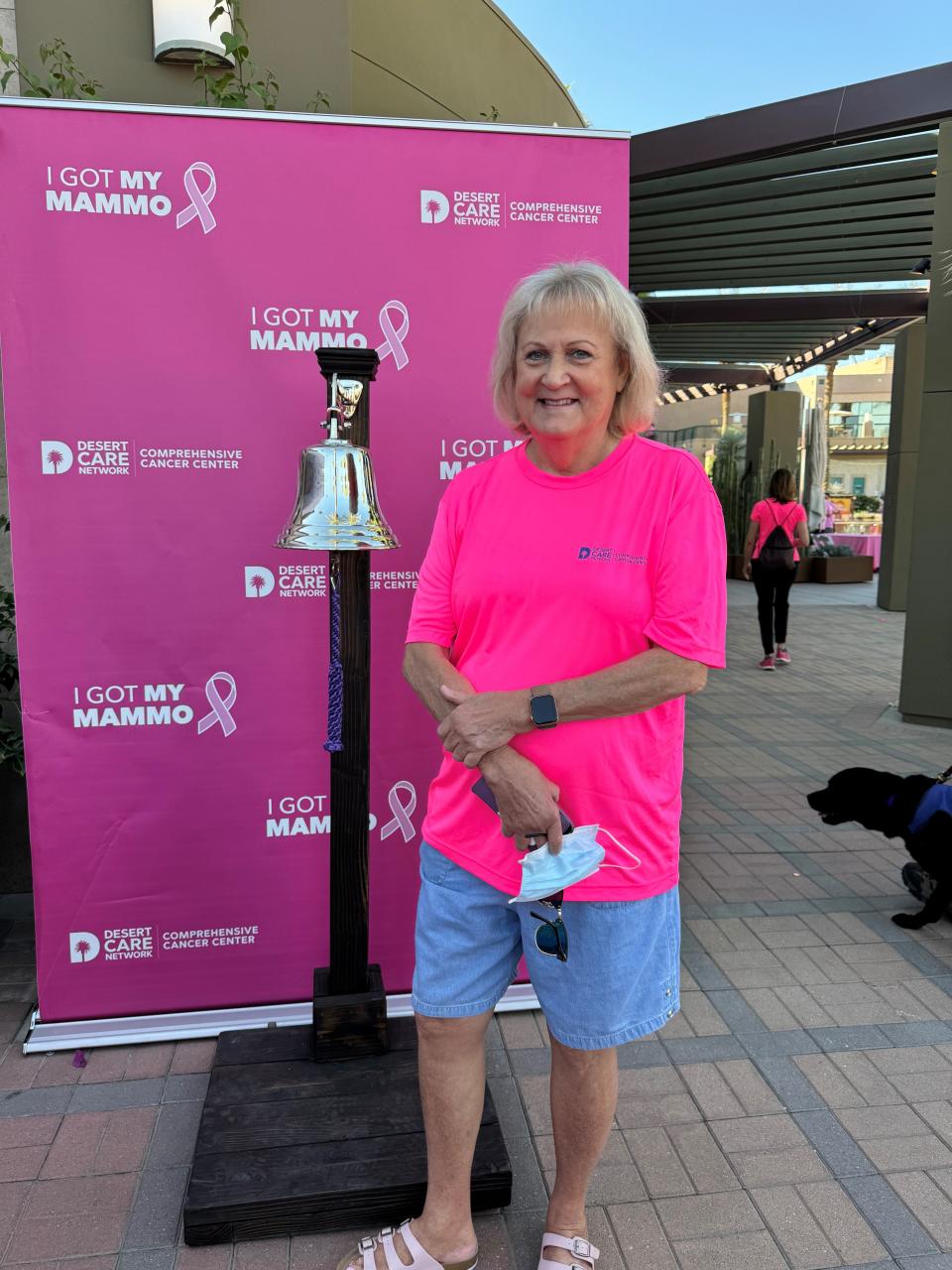 Dr. Janet Idhe showed her support at Paint El Paseo Pink on Oct. 14, 2023.