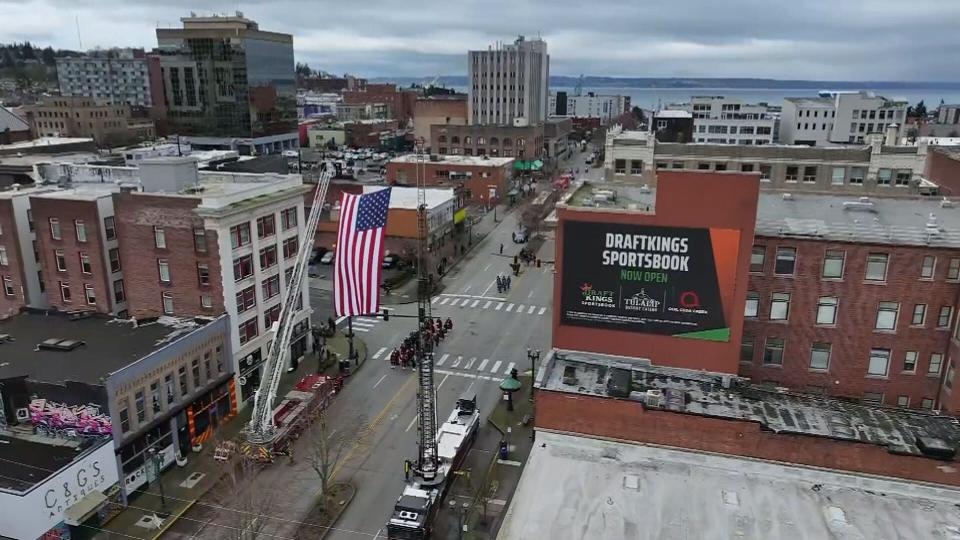 Procession for fallen Trooper Christopher Gadd.