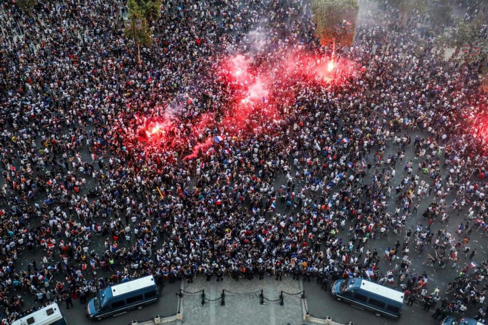 Celebrations in Paris after the win(AFP/Getty Images)