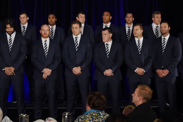 The NSW team at the announcement. Source: AAP