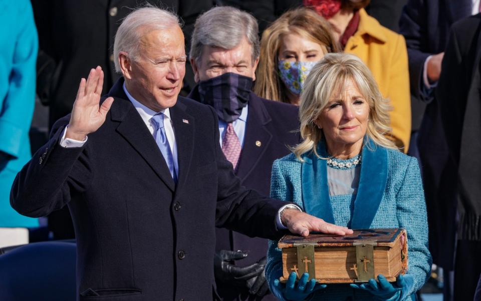 Biden takes the Oath in front of the Capitol - GETTY IMAGES