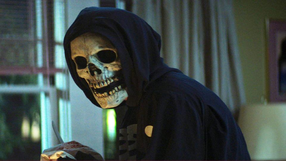 A skeleton in a reaper's hood in Fear Street, one of the best Netflix Horror movies