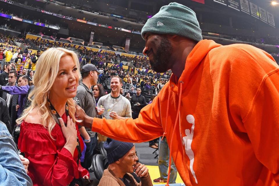 Lakers governor Jeanie Buss and Kobe Bryant