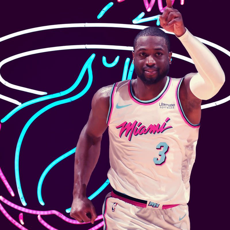 Dwyane Wade Back Signed Miami Heat Jersey: Vice Nights Special Edition