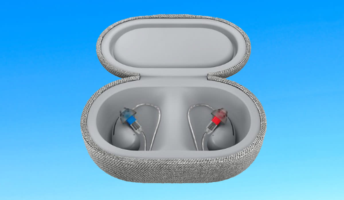 Bose hearing aids in open case