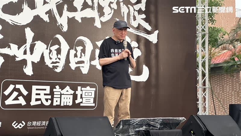 曹興誠喊話，明年罷免中共安排在台灣的立委（圖／記者高逸帆攝影）
