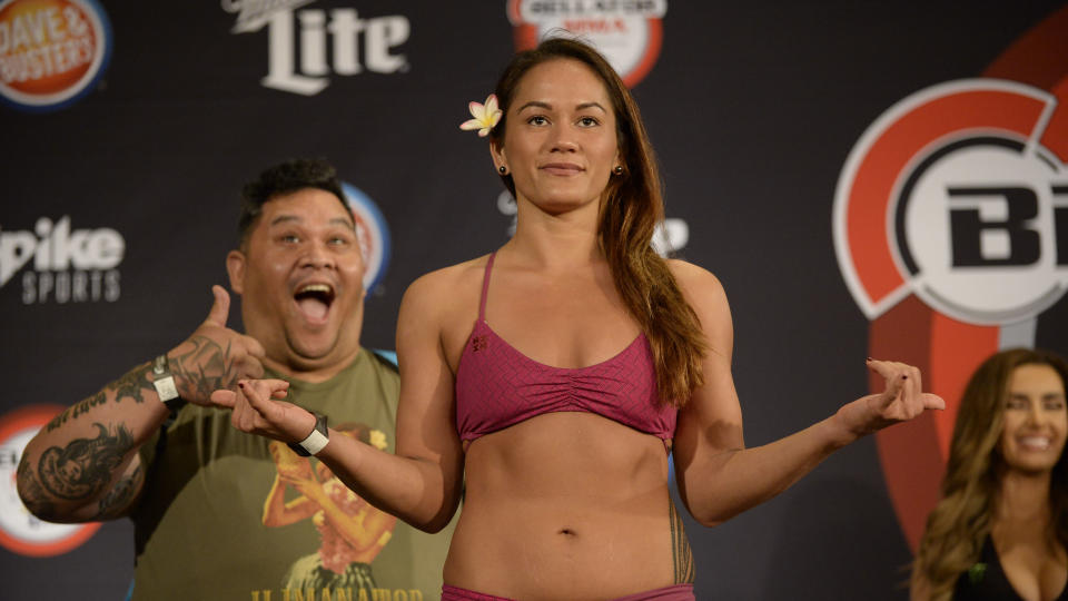 Yahoo Sports’ Kevin Iole spoke with the Bellator women's flyweight champ about her upcoming fight against Alejandra Lara, physically losing a championship belt, and a very interesting ancestry kit that led to a family reunion. (Getty Images) 