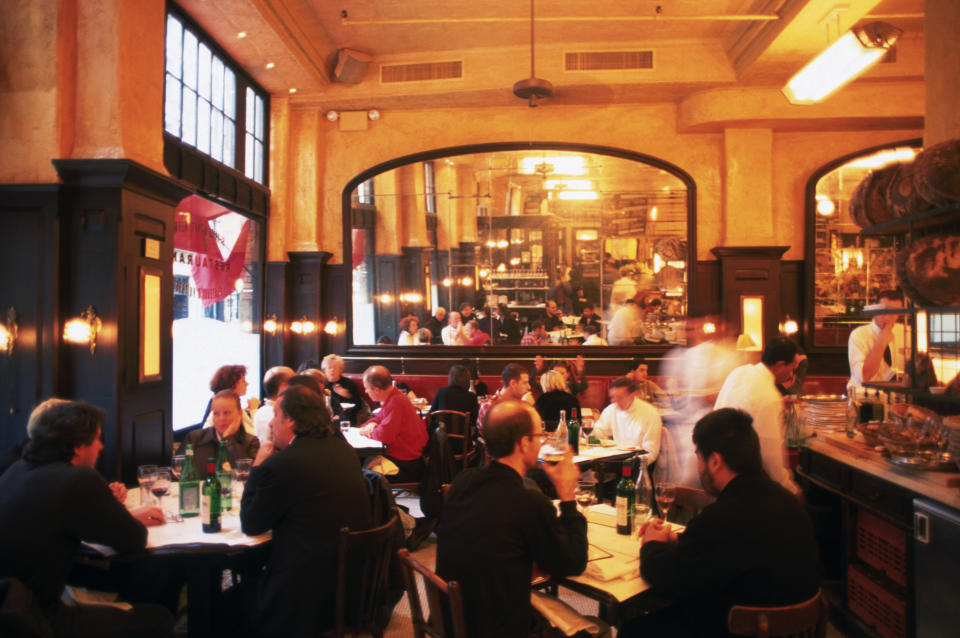 (Original Caption) New York City: Balthazar Restaurant (Photo by mark peterson/Corbis via Getty Images)