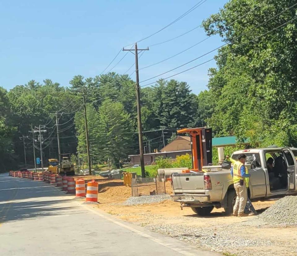 Construction work continues on North Highland Lake Road in Flat Rock and is now expected to be completed in the fall of 2024, according to the North Carolina Department of Transportation.