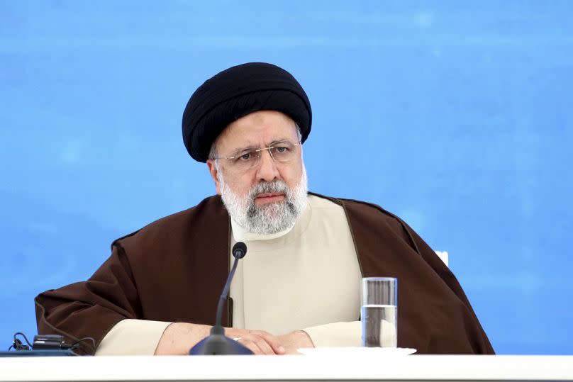 Raisi speaks in May, 2024.