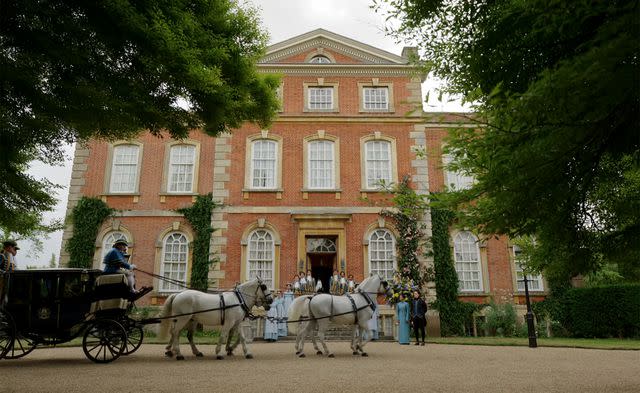 <p>Netflix</p> Kingston Bagpuize House in 'Bridgerton'.