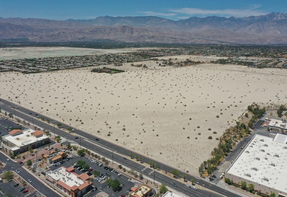 An affordable housing complex is slated for this land in Rancho Mirage just west of Monterey Avenue, seen near bottom.