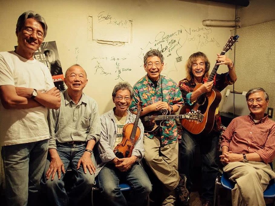 Japanese musical pioneers Bluegrass 45 at Another Dream festival in Osaka, 2015 (Josh Goleman)
