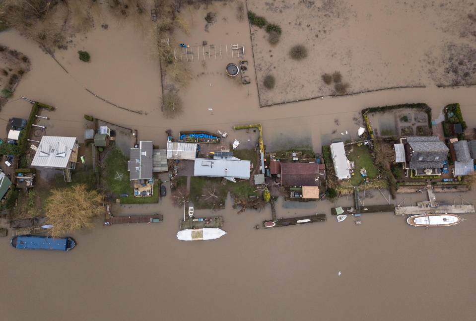 The River Trent has burst its banks in Barton, Nottinghamshire, with more heavy rain forecast.