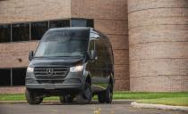 <p><a href="https://www.caranddriver.com/mercedes-benz/sprinter" rel="nofollow noopener" target="_blank" data-ylk="slk:Mercedes-Benz's Sprinter;elm:context_link;itc:0;sec:content-canvas" class="link ">Mercedes-Benz's Sprinter</a> van has been a commercial-duty stalwart for generations. First on the road in Europe, it's now one of the planet's most widely sold vehicles. The world shows up on your doorstep dropped off by a Sprinter. For many commercial customers, a diesel engine is virtually a necessity. Mercedes offers a 3.0-liter V-6 with 188 horsepower in three-quarter-ton and heavier cargo and passenger Sprinters. The powertrain is only available in four-wheel drive. It doesn't make for scintillating performance, but does that matter?</p><ul><li>Base price: $48,595 (Cargo) $55,195 (Passenger)</li><li>Engine: 188-hp turbocharged 3.0-liter diesel V-6 engine, seven-speed automatic transmission</li><li>EPA Fuel Economy: Full-size vans such as the Sprinter are exempt from federal fuel-economy standards.</li><li>Max Towing: 7500 lb</li></ul><p><a class="link " href="https://www.caranddriver.com/mercedes-benz/sprinter/specs" rel="nofollow noopener" target="_blank" data-ylk="slk:MORE SPRINTER SPECS;elm:context_link;itc:0;sec:content-canvas">MORE SPRINTER SPECS</a></p>