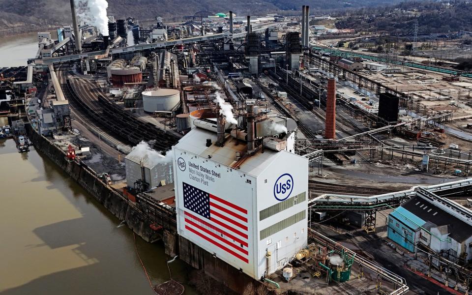 US Steel's Mon Valley Works in Pennsylvania, pictured in February