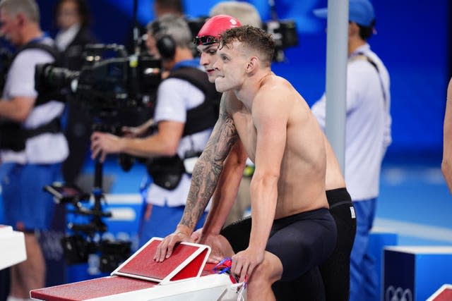 Matt Richards reacts after missing out on a medal