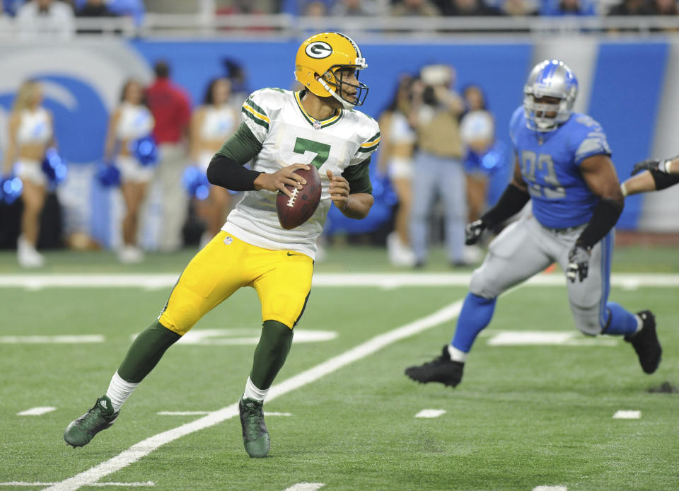 Seattle bound: Quarterback Brett Hundley, who started nine games for Green Bay last year, has been traded to Seattle. (AP)