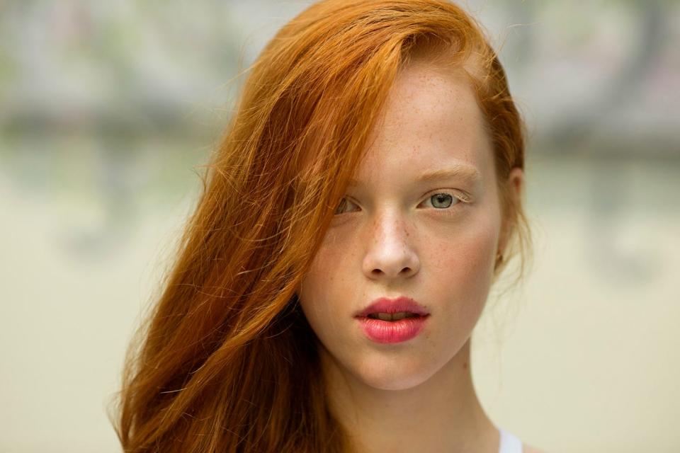 A redheaded model named Daria from St. Petersburg, Russia.