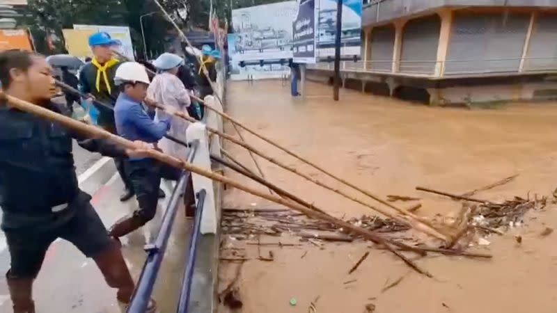 Flooding in Chiang Rai province in Thailand