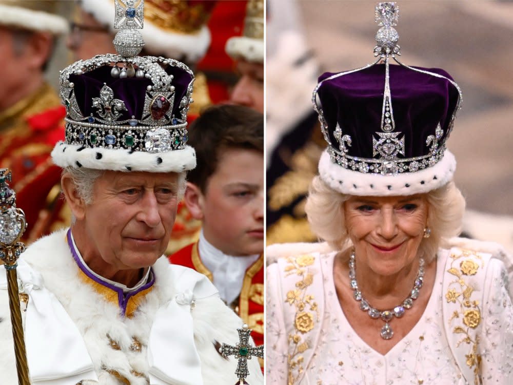 Feierliche Krönung von König Charles III. und seiner strahlenden Ehefrau, Königin Camilla. (Bild: [M] Getty Images Europe / Getty Images Europe)
