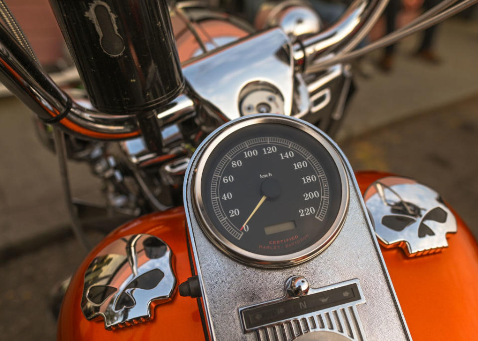 Rock on wheels: the Harley Davidson Road King. (Credit: Artur Widak/NurPhoto via Getty Images)