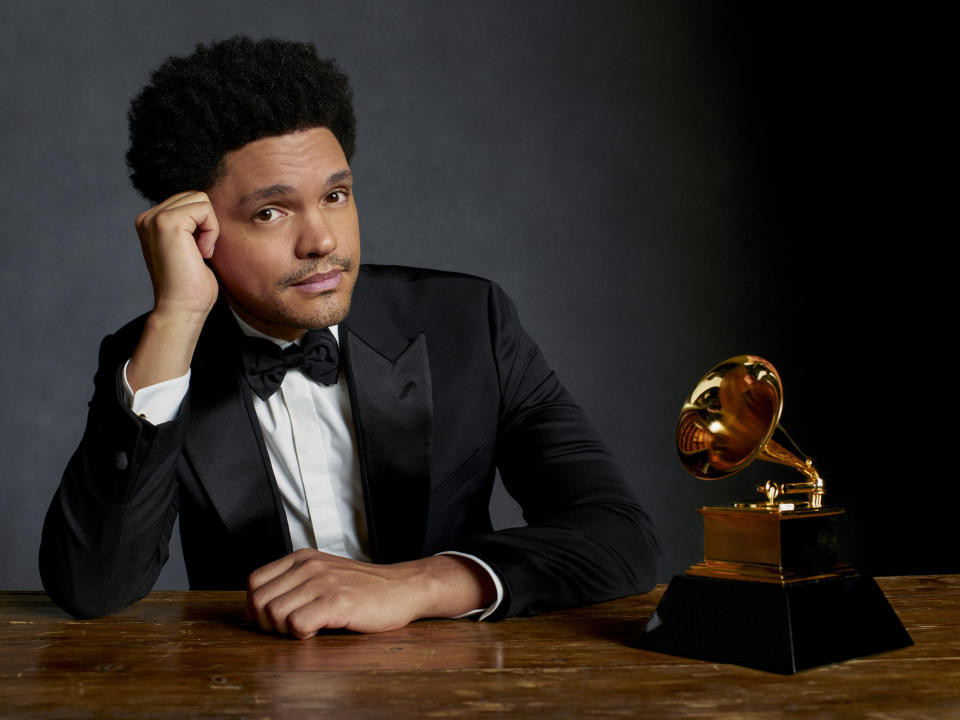 Trevor Noah is hosting the Grammy Awards for the fourth consecutive time on Sunday, Feb. 4, 2024. / Credit: Michael Schwartz/CBS ©2021 CBS Broadcasting, Inc.